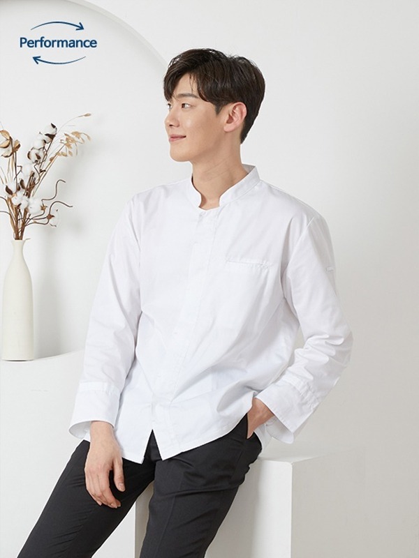히든스냅 셔츠형 조리복 