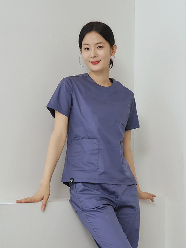 여성 크루넥 TC스판 베이직 스크럽 세트