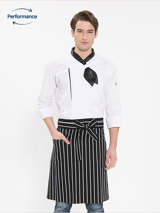 허리형 Medium 줄무늬 앞치마