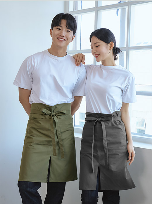 허리형 베이직 엉덩이덮개 라이크코튼 앞치마