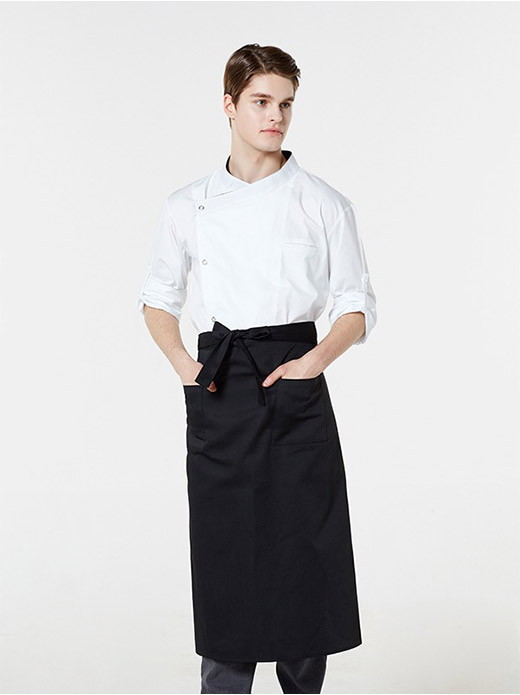 허리형 롱 단색 앞치마