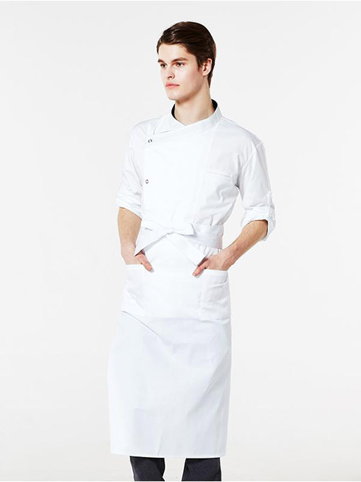 허리형 롱 단색 앞치마