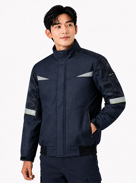 카모 데님 라이크 블루종 패딩 점퍼 PR712