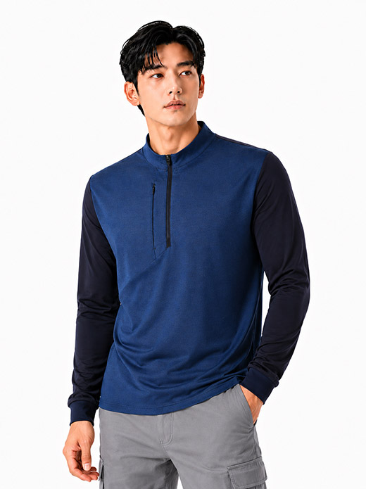 냉감 블루 선가드티셔츠 CT615