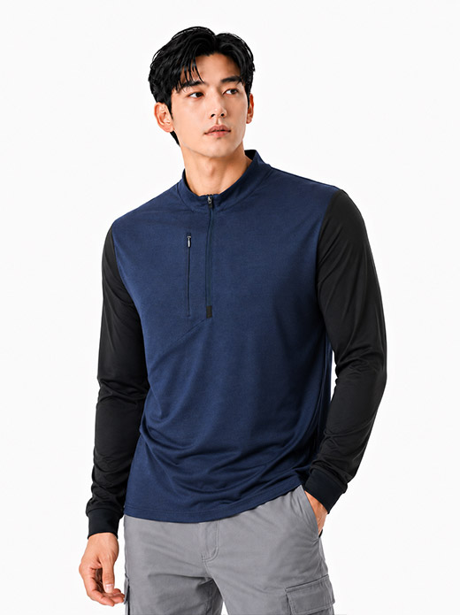 냉감 네이비 선가드티셔츠 CT614