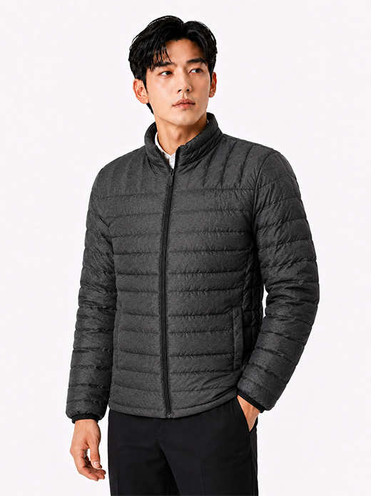 딥그레이 경량 패딩점퍼 CT402