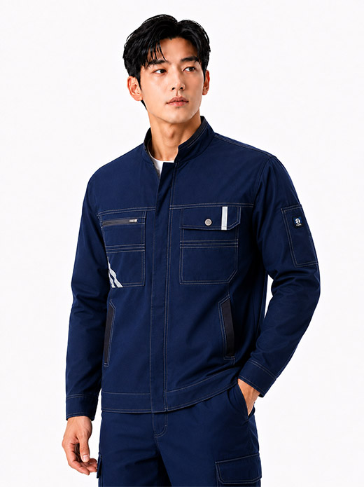 야간 식별반사 스판 작업복 상의 TB-1017J