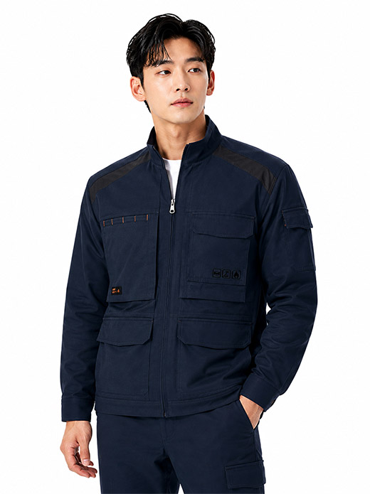 순면 작업복 상의 네이비 TB-1303J