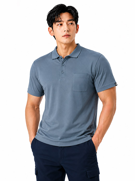춘하 쿨론 폴로 티셔츠 그레이블루 MT-201