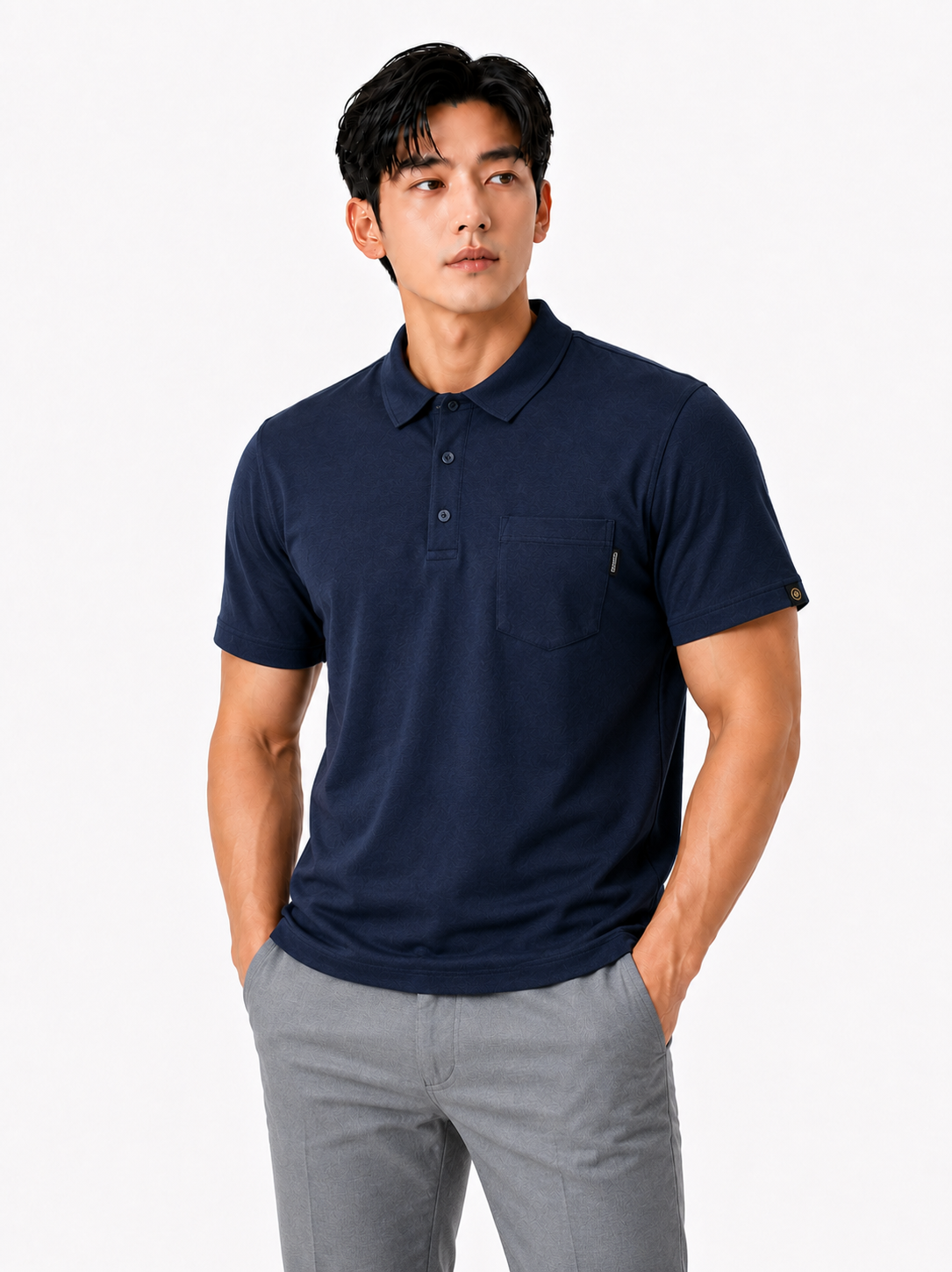 제전 정전기방지 카라티셔츠 네이비 TT-1601