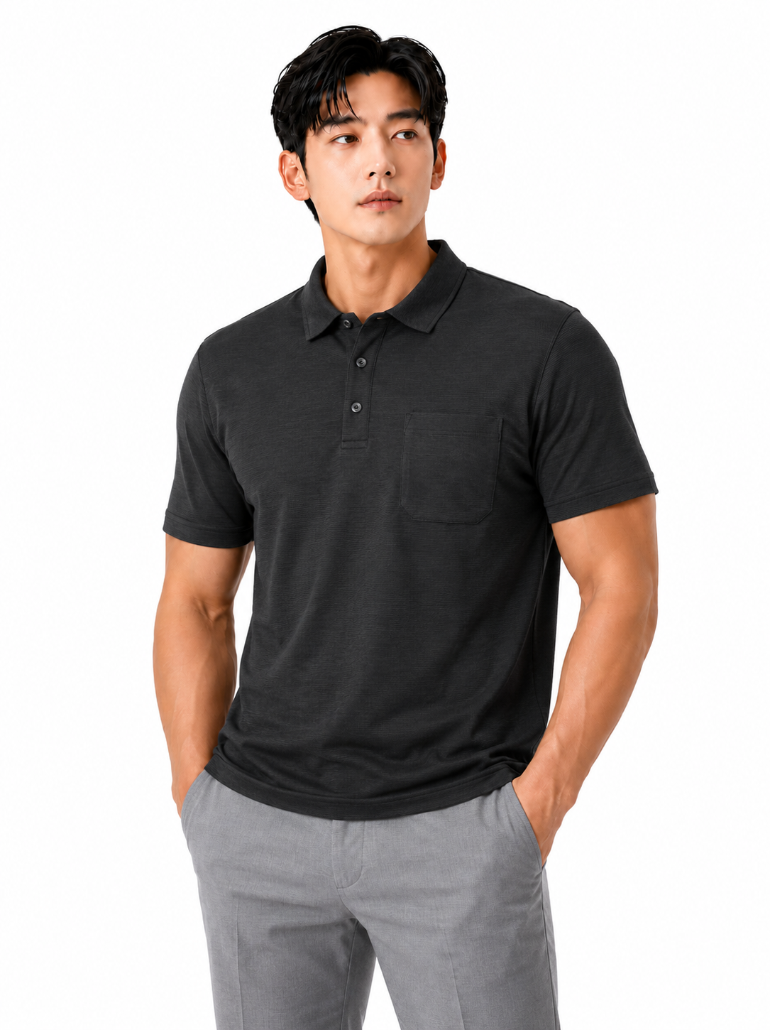 제전 정전기방지 카라티셔츠 챠콜 TT-1601