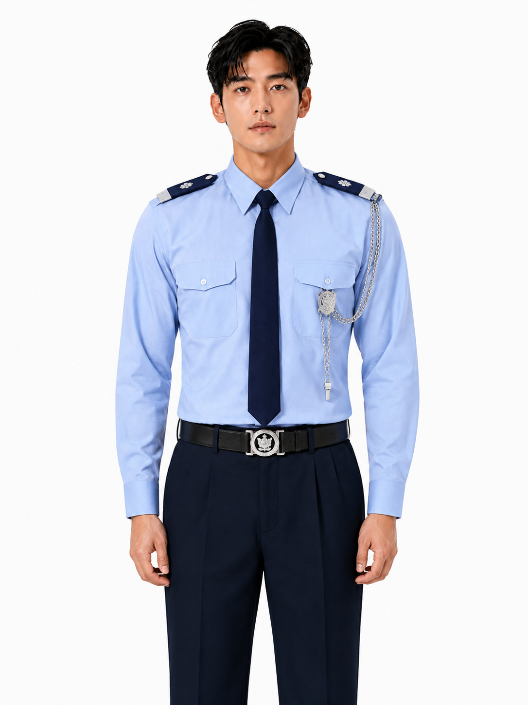 춘하 경비복 긴팔 블루 상의 TB-191J