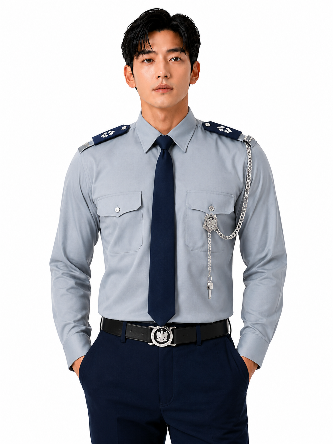 춘하 경비복 긴팔 그레이 상의 TB-19-1J