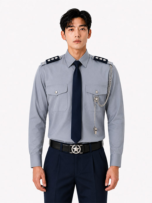 추동 경비복 긴팔 그레이 상의 TB-19-08J