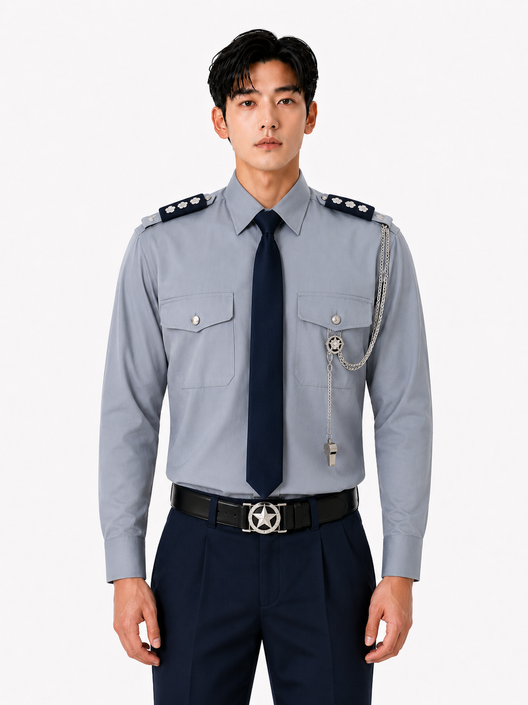 추동 경비복 긴팔 그레이 상의 TB-19-08J