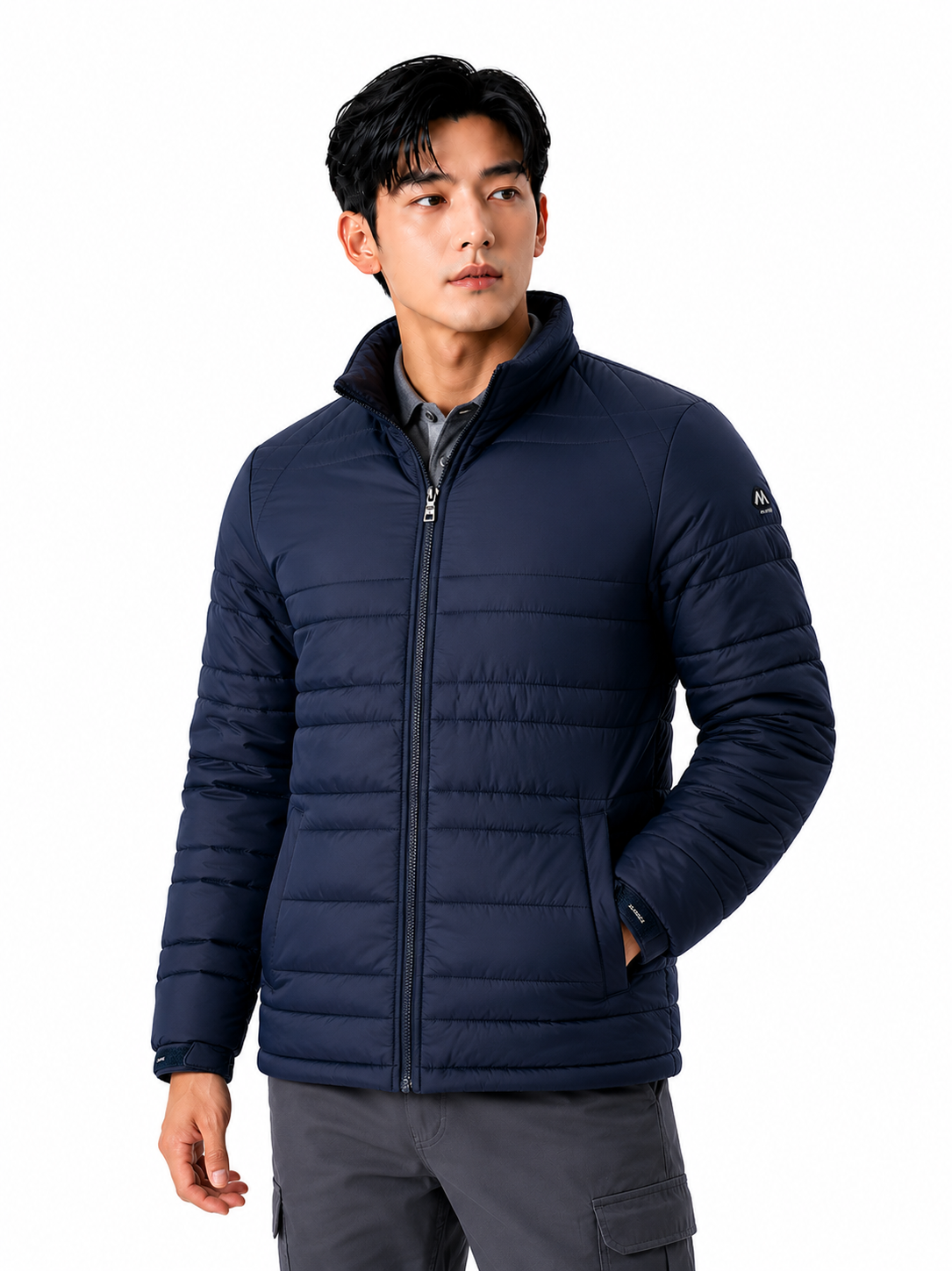 퀄팅 폴라폴리스 안감 점퍼 네이비 MK-2552J