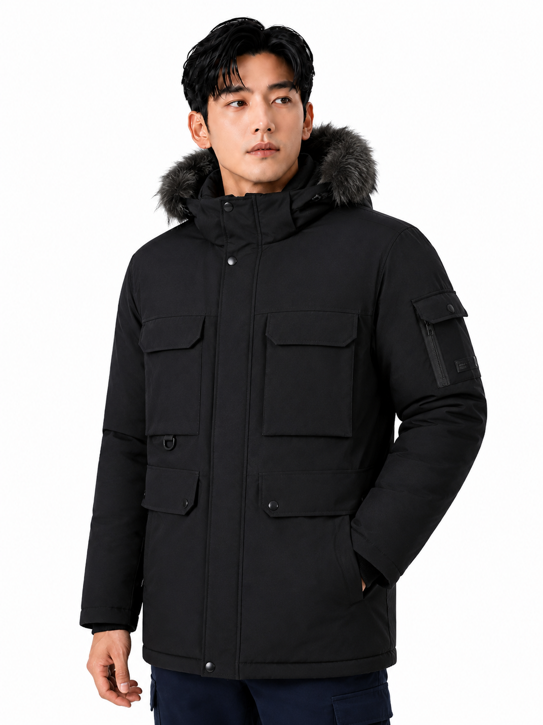 스판 오리털 패딩 파카 MK-4075J