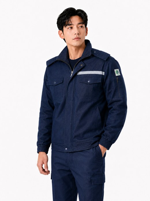 동복 후드탈부착 청패딩 작업복 상의 TB-61-1J