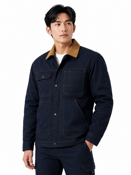 코듀로이 배색패딩 상의 TB-325J