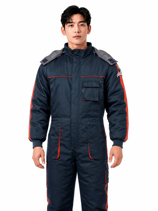 동계작업 스즈끼 정비복 상하일체형 TC패딩 TB-752