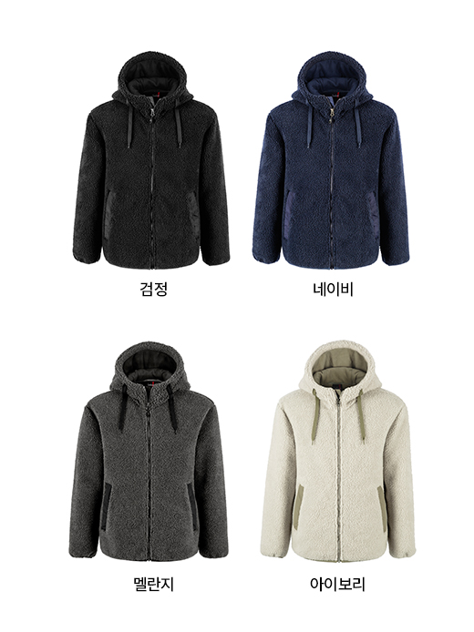 헤비 후드 플리스 자켓 490