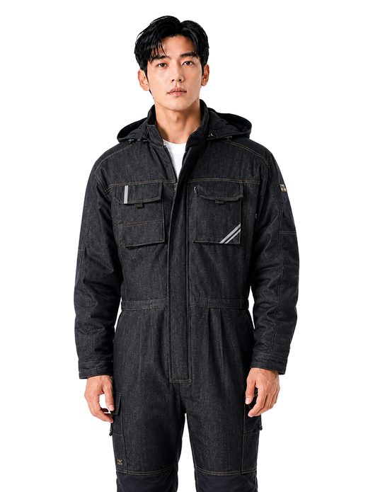 방염 블랙데님 마이크로패딩 정비복 TB-781