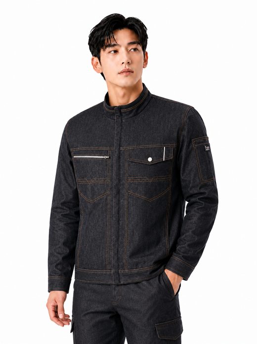 블랙 데님 스판 사철복 상의 TB-1016J