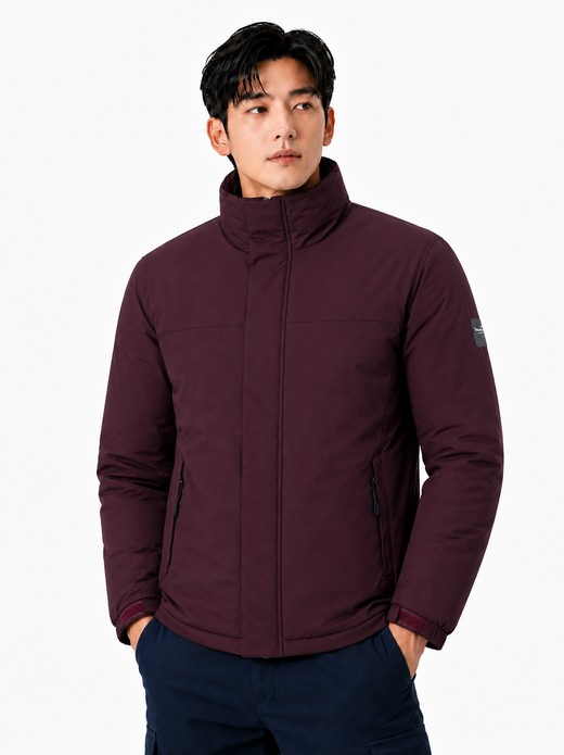 미들 퀄팅 세미오버핏 오리털패딩 브릭 MK-318