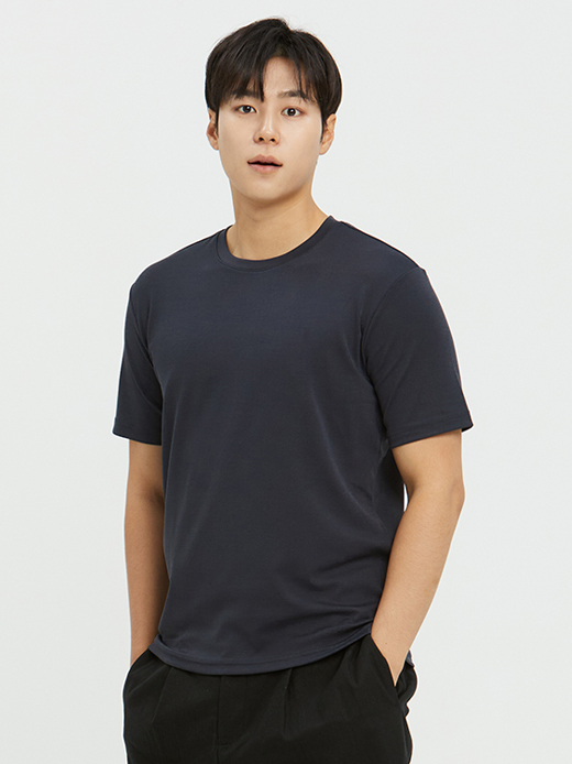 코트나 스판 라운드티 반팔