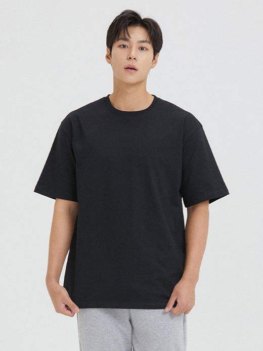 고급 15수 오버핏 라운드티 반팔 3007
