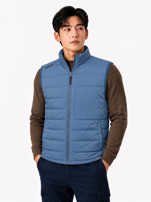 경량 스트레치 보온조끼 블루 MK-416