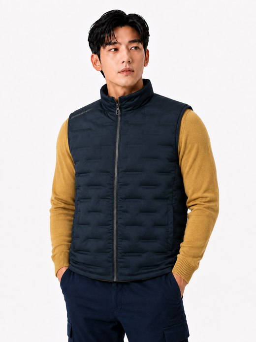 경량 재직튜브 오리털 패딩조끼 포레스트그린 MK-411J
