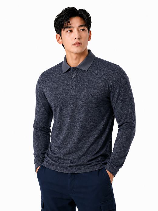 벌집 기모 카라티셔츠 그레이 6132