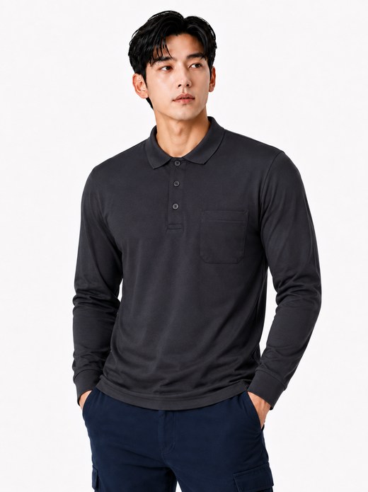쿨론 폴로티셔츠 긴팔 블랙 MT-2203
