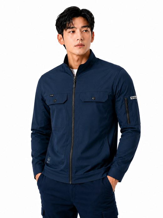 냉감 리사이클 포켓 자켓 네이비 MK-1106J