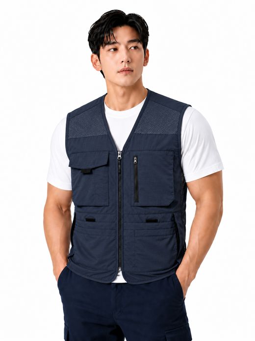 경량 메쉬 조끼 네이비 MK-292J