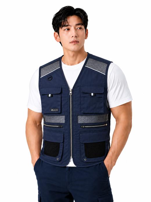 실버 포인트 TC조끼 네이비 MK-102J