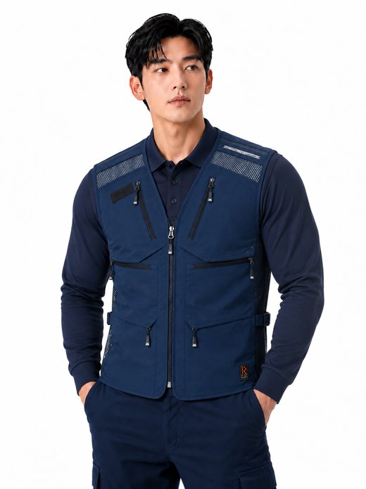 멀티포켓 조끼 네이비 MK-541J