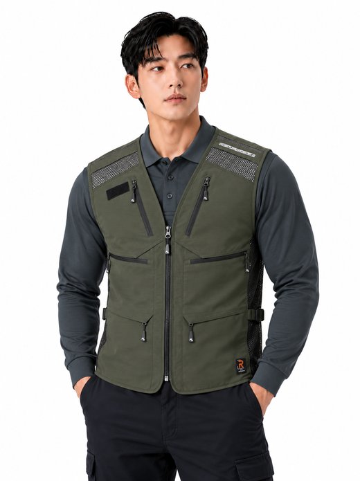 멀티포켓 조끼 카키 MK-542J
