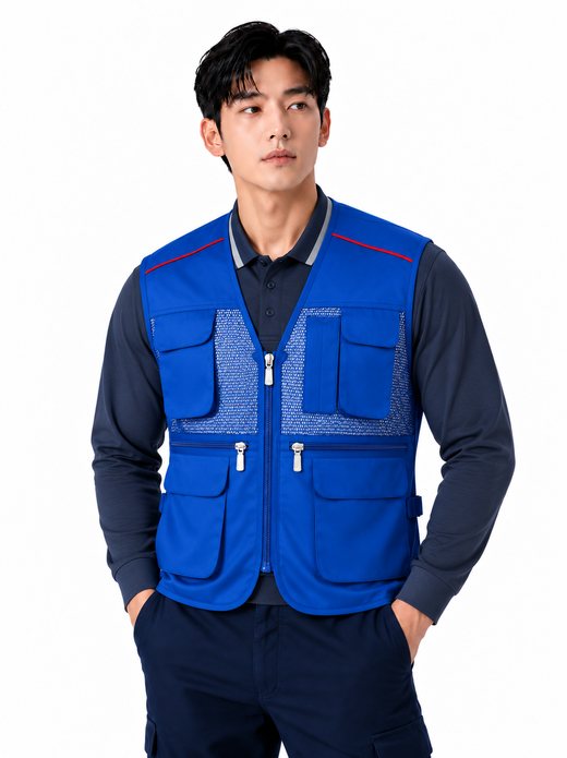 TC망사V-조끼 자주 MK-188J