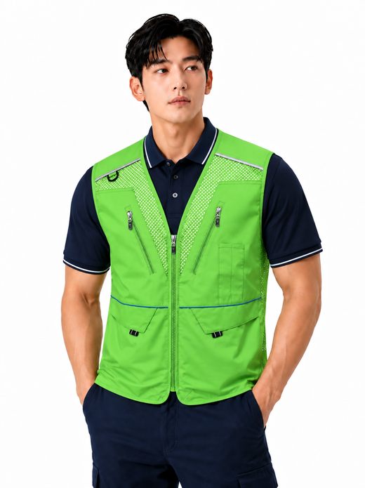 다용도 포켓 작업 레져조끼 그린 MK-258J