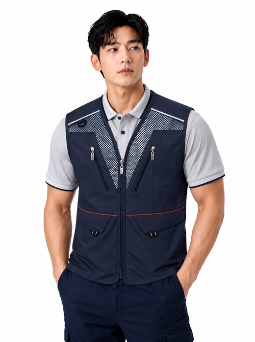 다용도 포켓 작업 레져조끼 네이비 MK-260J