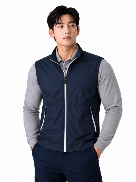 경량 바람막이 조끼 네이비 MK-283J
