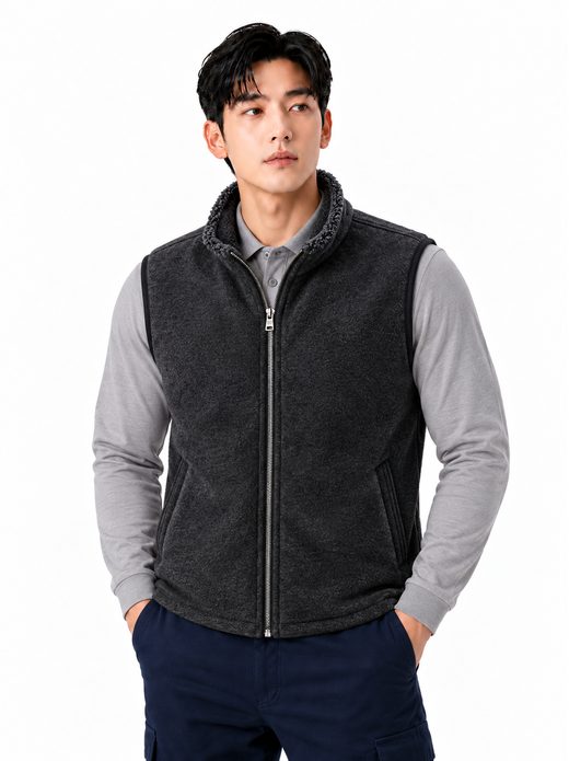 폴라플리스 양털 본딩 내피조끼 그레이 MK-446J