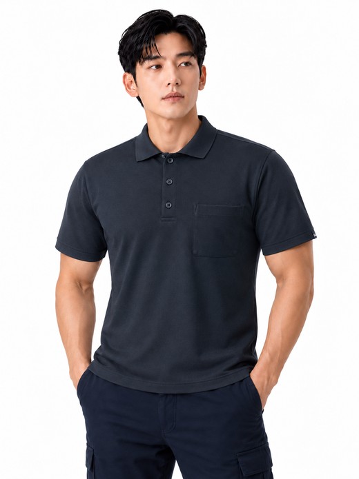 춘하 쿨론 폴로 티셔츠 차콜 203