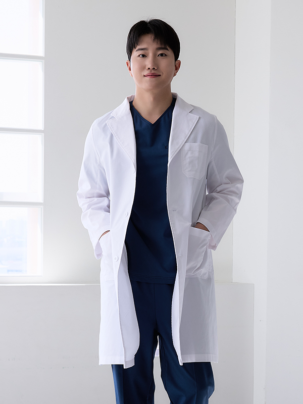 남성 쓰리버튼 레귤러 롱랩코트